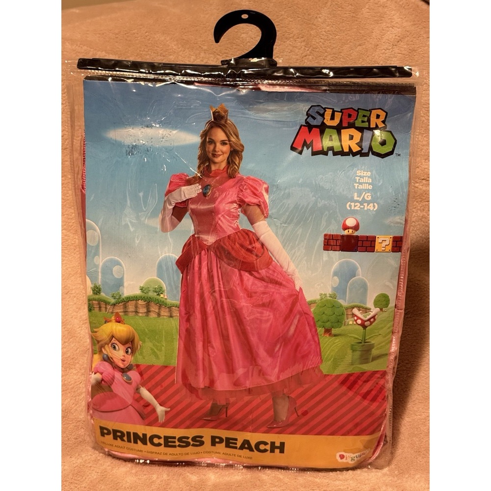 NEW Disguise Super Mario Princess Peach Elevated Adult Costume Large #164589E